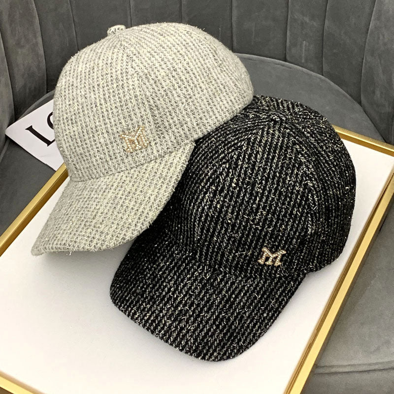 Kvinnens Teksturerte Strikk Baseball Caps Skanto