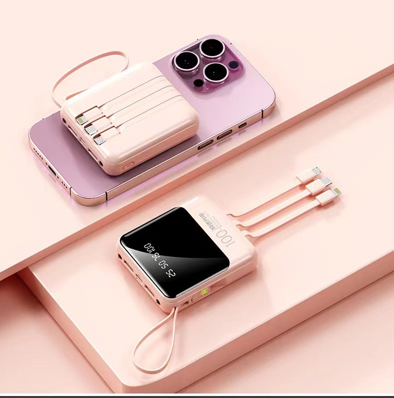 Powerbank med multifunksjonell ladekabel Skanto
