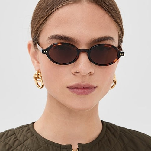 Women's modern oval sunglasses with unusual frame Skanto