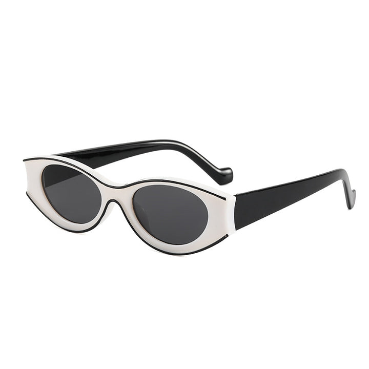Damer Cat-Eye solbriller med kontrasterende rammedesign Skanto