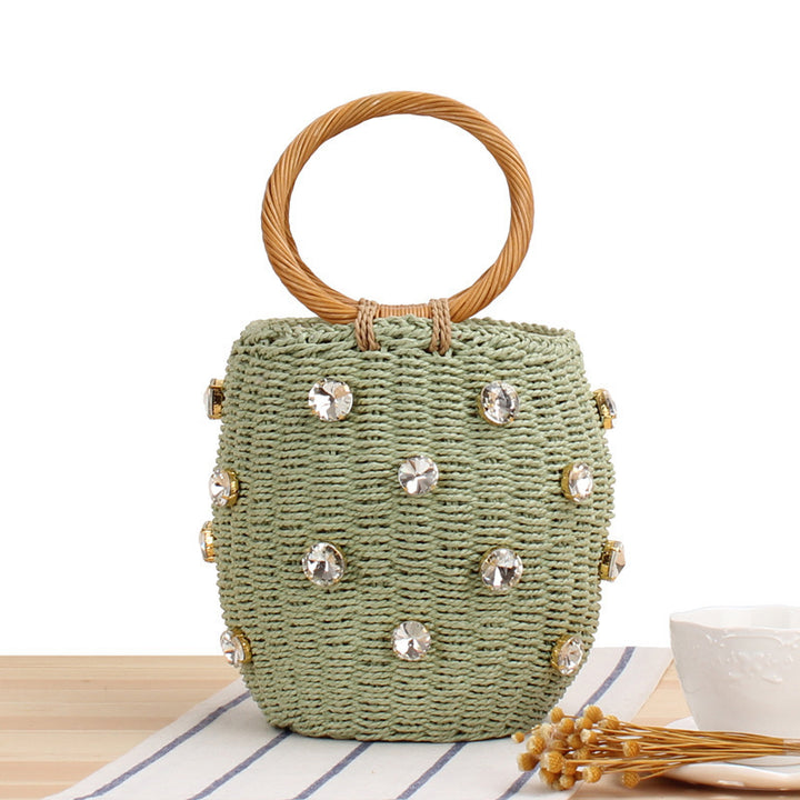 Modern basket bag with sparkling details Skanto