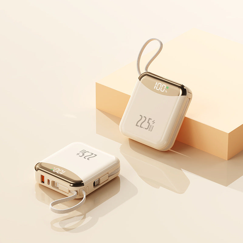 Kompakt hurtiglading powerbank med LED-skjerm Skanto