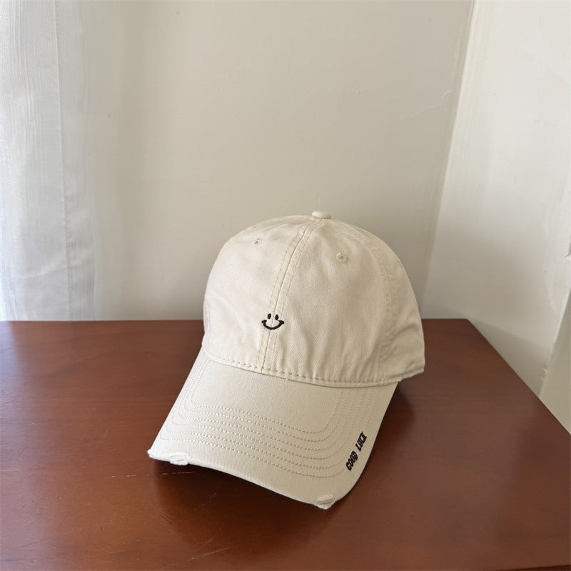 Kvinnenes casual smile broderte cap Skanto