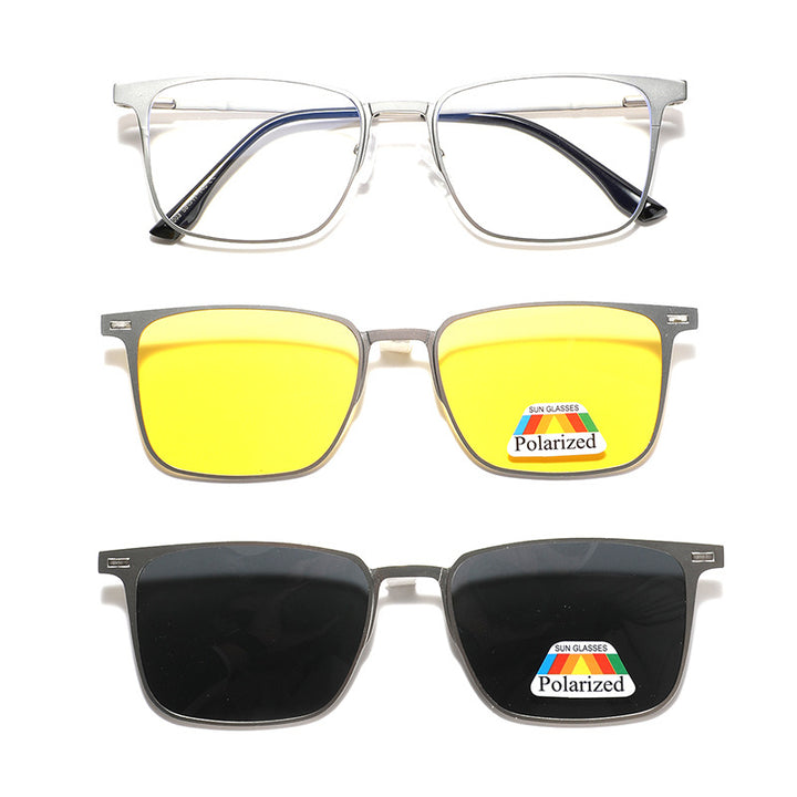 Dame fashionable solbrille med utskiftbare polariserende linser Skanto