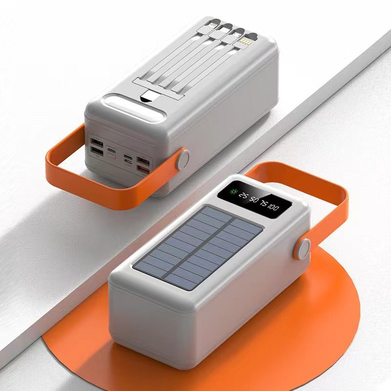 Bærbar solcellelader med multifunksjonell LED-skjerm Skanto