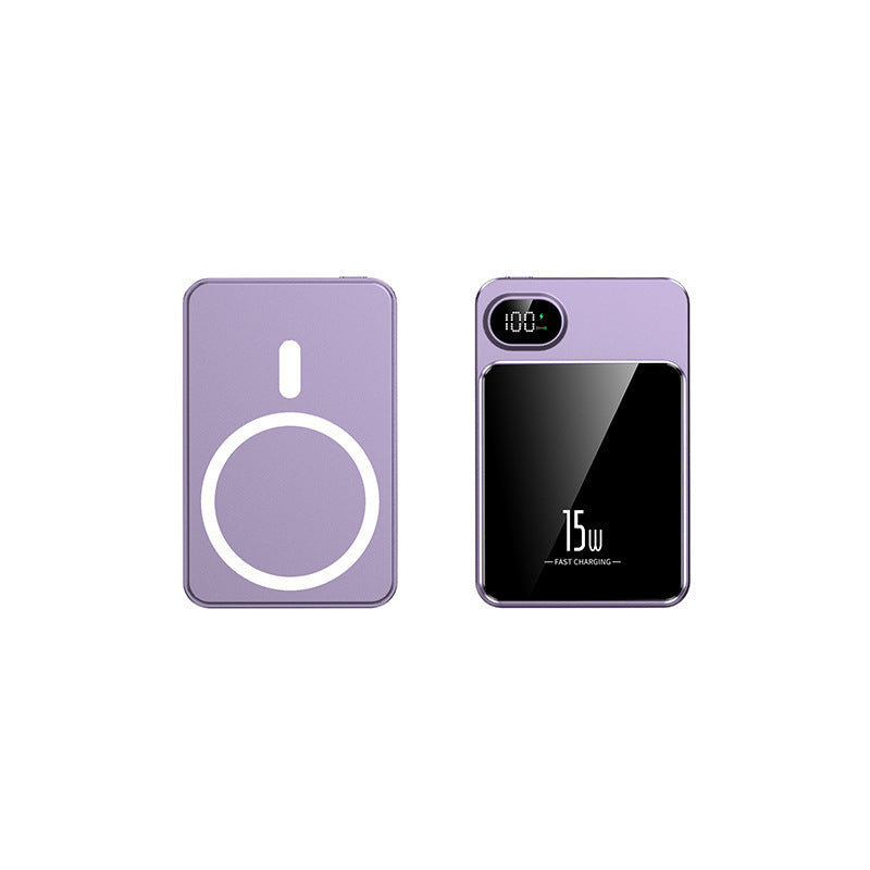 Magnetisk powerbank med rask Qi-ladefunksjon og LCD-skjerm Skanto