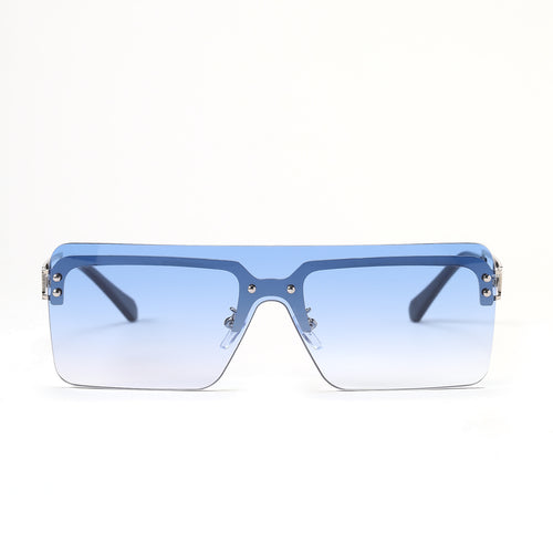 Dame oversized solbriller med moderne geometrisk design Skanto