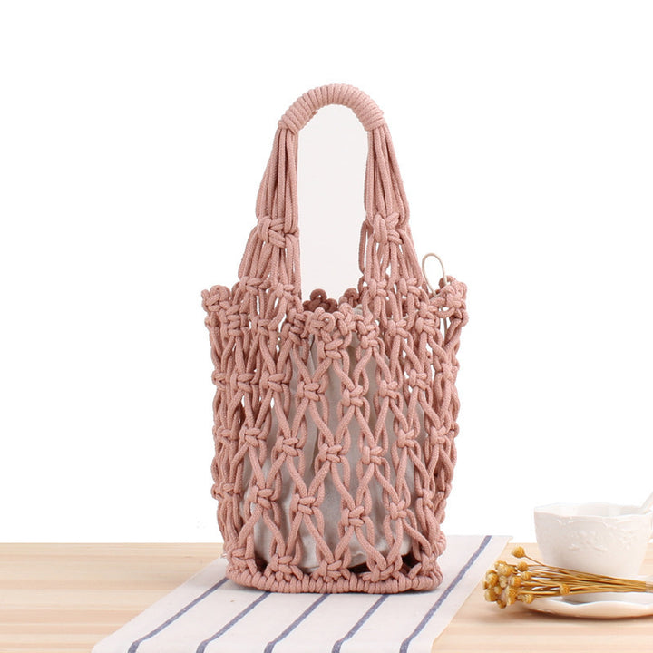Makramee Trillebag med Moderne Nettverksdesign Skanto