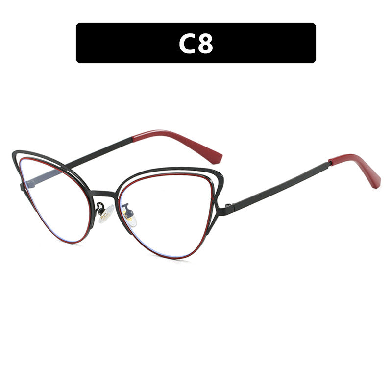 Women's Cat-Eye Glasses with Noble Metal Frame and Comfortable Fit Skanto