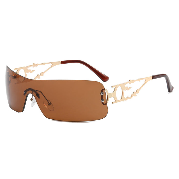 Women's futuristic sunglasses with modern metal accent Skanto