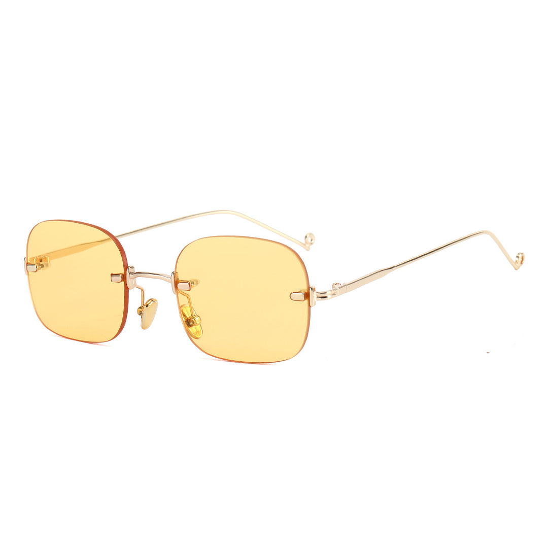 Damer Elegant kvadratisk solbrille med luksuriøs metallramme Skanto