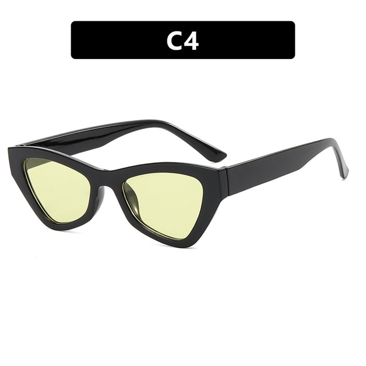 Damen modische Cat-Eye solbrille med transparent ramme Skanto