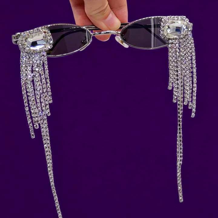 Dame Fashion-solbrille med glitrende smykkedetalj Skanto