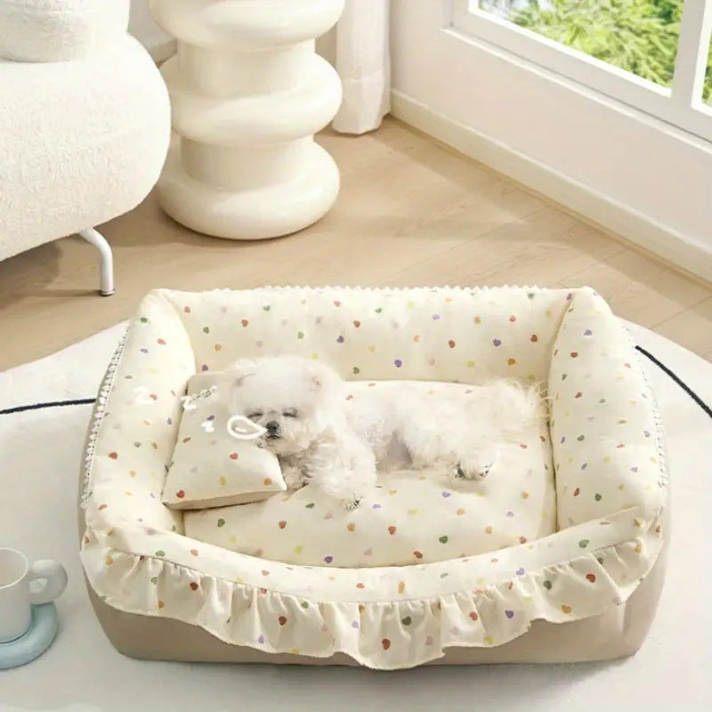 Premium Cozy Hundeseng med Volanger Kanter