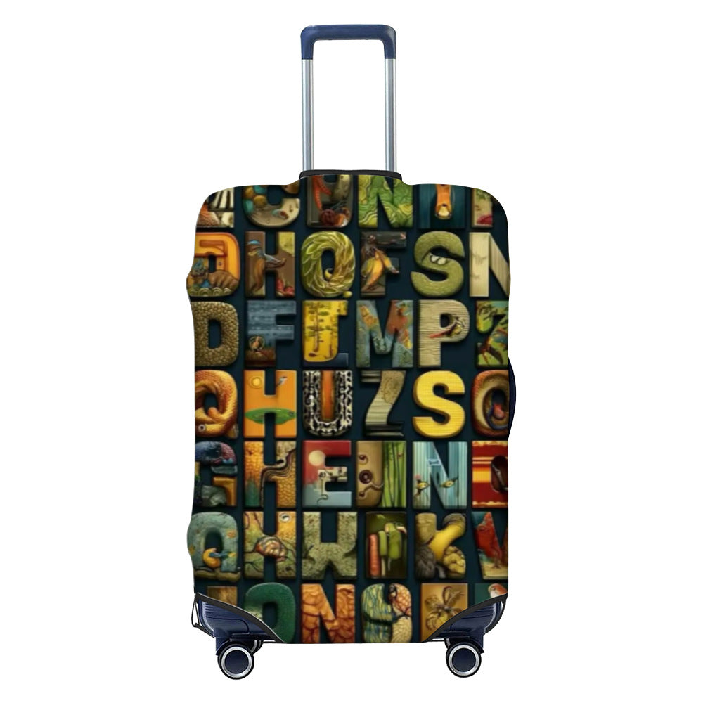 Unisex nan elastisk koffertbeskyttelse med geometrisk motiv, dehnbart polyester-spandex dekke, glidelåsåpning og sklisikker innvendig sikring for Trolley Skanto