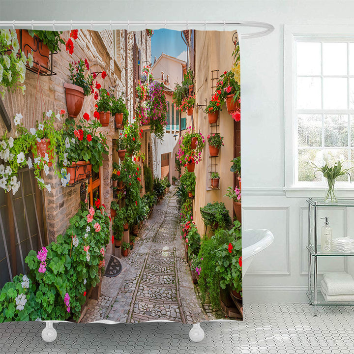 Blomstermotiv-inspirert dusjforheng Skanto