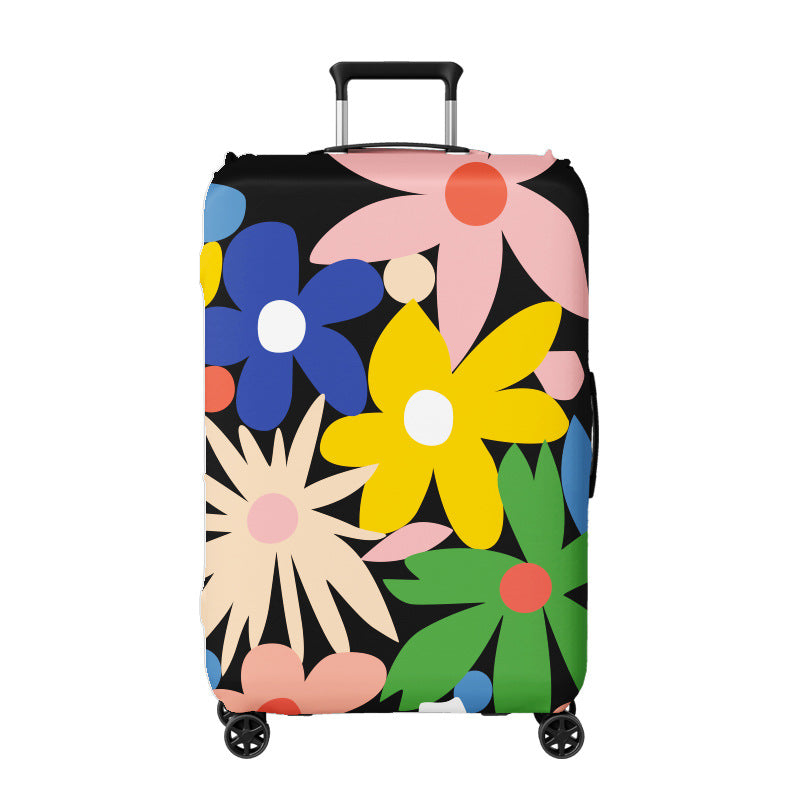 Dame hardkoffert med blomsterdesign Skanto