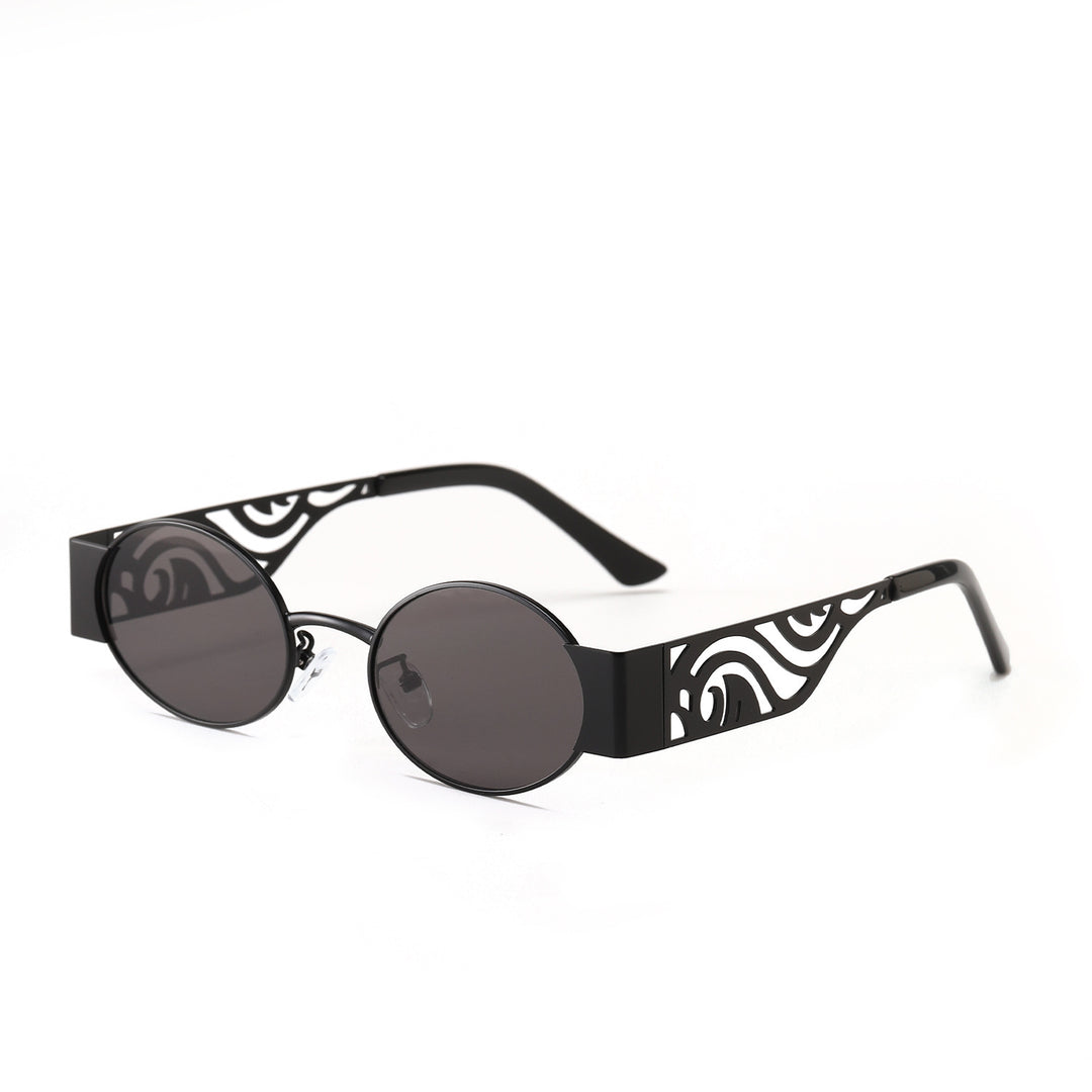 Dame moteriktig rund solbrille med eksepsjonelt design Skanto