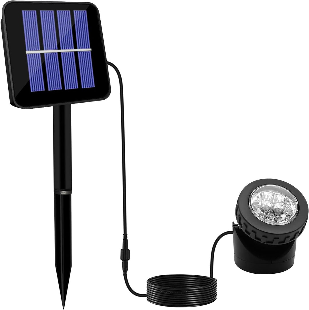 Justerbare utendørs solenergi landskaps spotlights med ekstern fotovoltaisk panel og justerbar bakkenaglestake Skanto