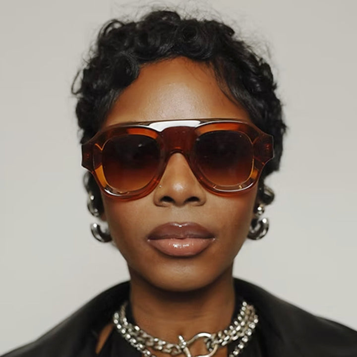 Damer oversized solbrille med moderne design og UV-beskyttelse Skanto