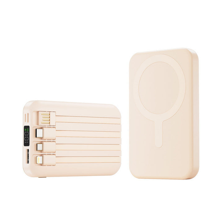 Bærbar powerbank med integrert kabelhøyttaler og hurtiglading Skanto