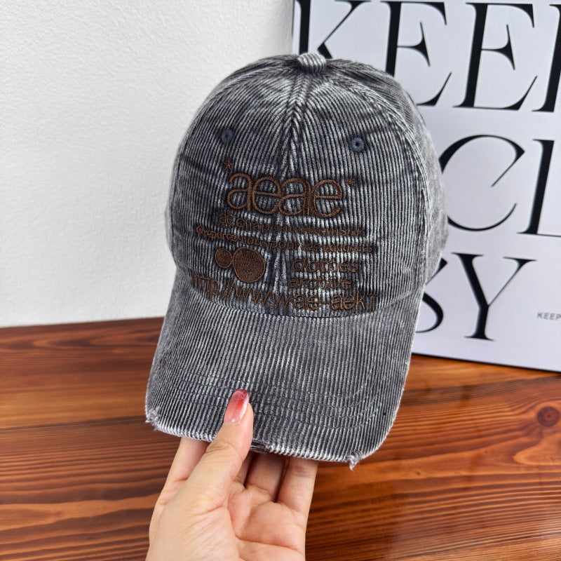 Kvinne's Slitt Cordfløyel Baseball Caps Skanto