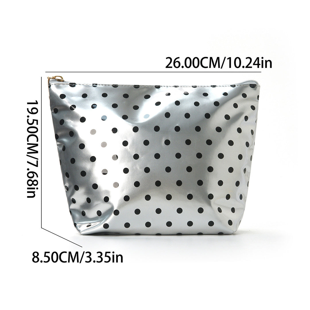 Vannavstøtende kosmetikkveske med polka-prikkedesign Skanto
