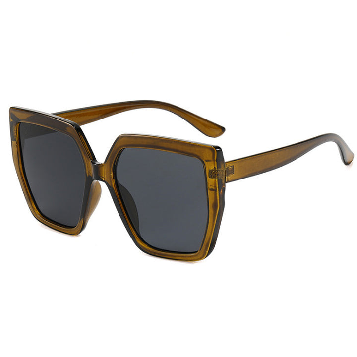 Damen elegant oversized solbrille med luksuriøs ramme Skanto