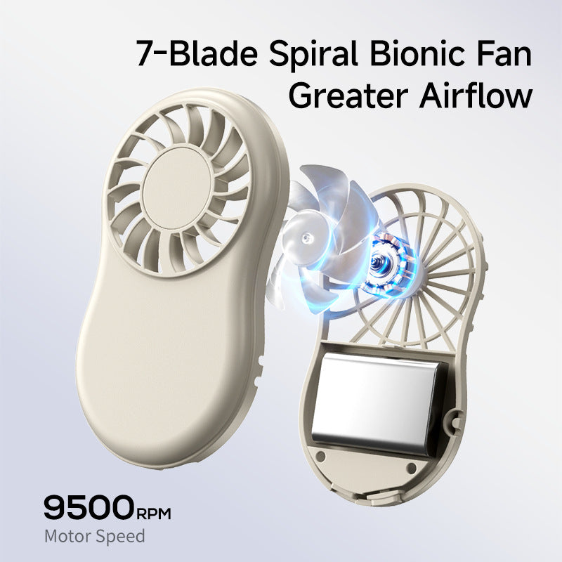 Unisex nan bærbar batteridrevet håndvifte med stille motor og ergonomisk utforming Skanto
