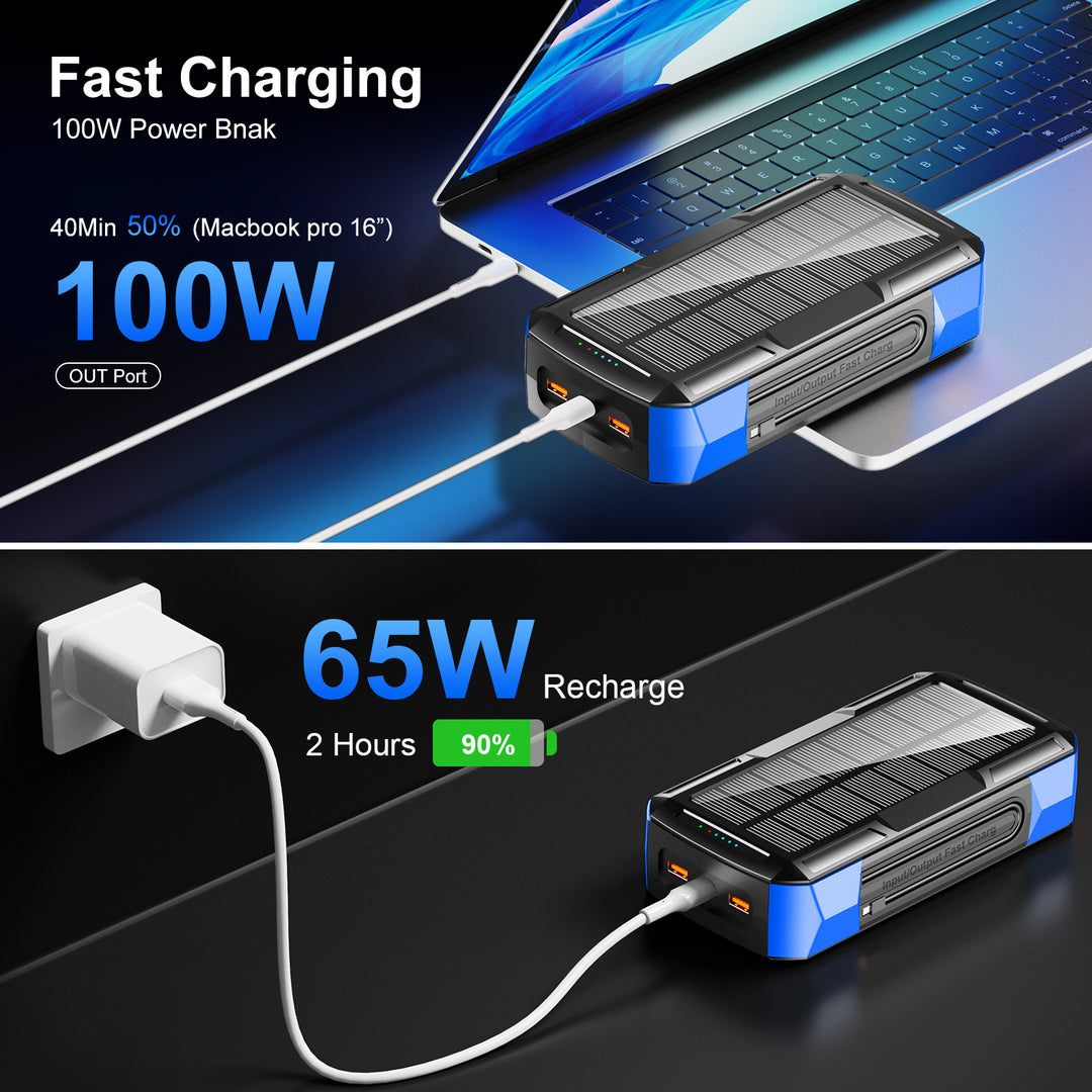 Bærbar solcellepowerbank fra Skanto