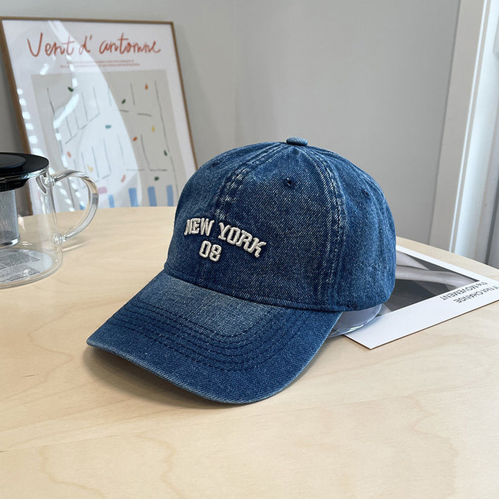 Herre Slitt Denim Baseball Caps Skanto