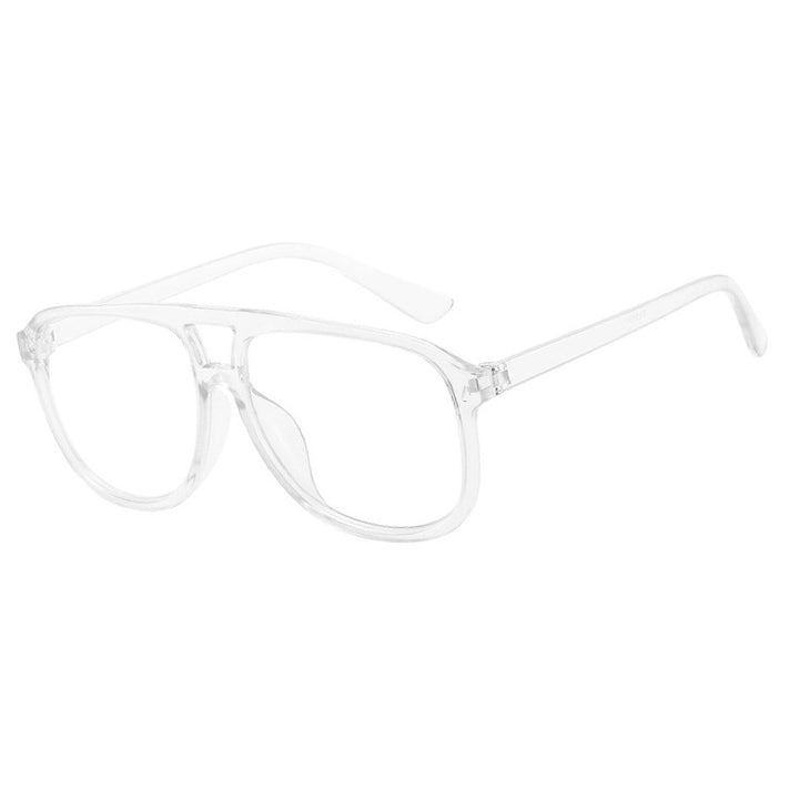 Women's fashionable sunglasses with transparent frame and blue lenses Skanto