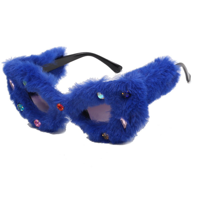 Women's eye-catching, padded sunglasses with decorated frame Skanto