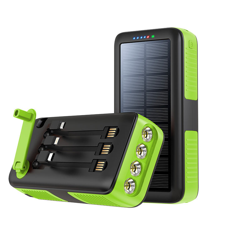 Solar Powerbank med multifunksjonelle LED-lamper Skanto