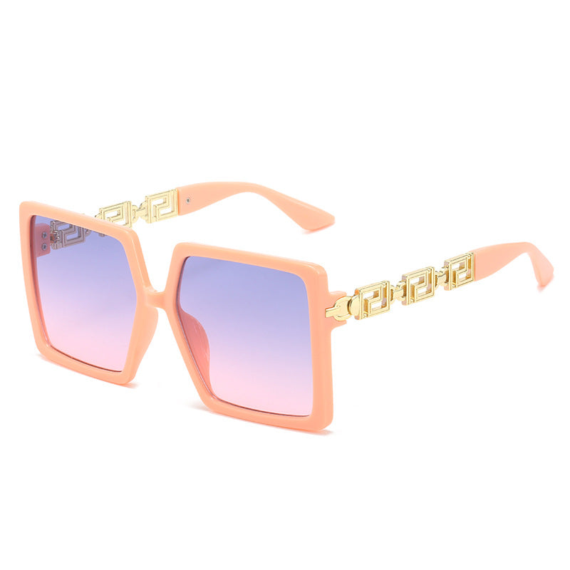 Dame kvadratisk solbrille med luksuriøse detaljer Skanto