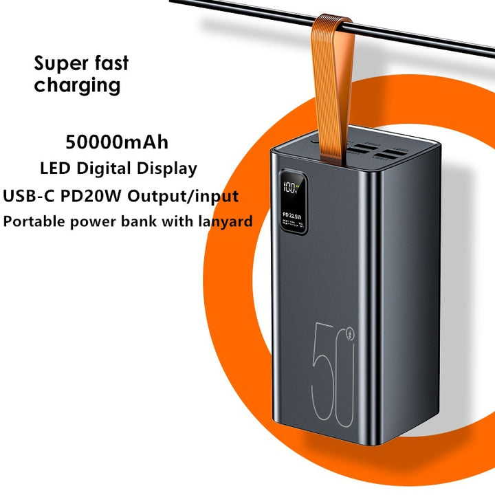 Superkompakt Powerbank med digitalt ladestatusdisplay Skanto