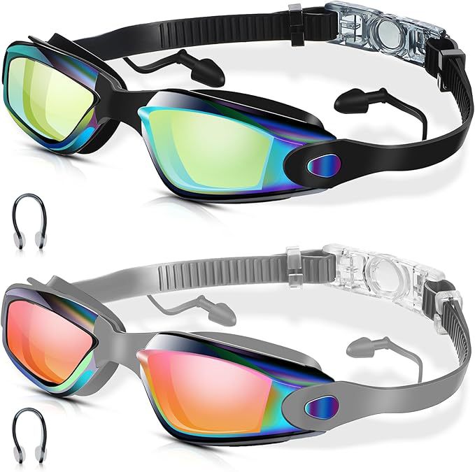 Svømmebrille med justerbart hodebånd og antikondens-teknologi Skanto