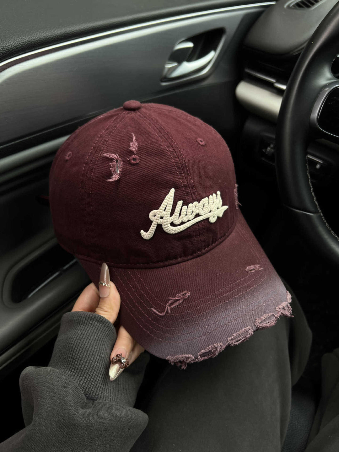 Kvinne's Slitt Grafisk Baseballcaps Skanto