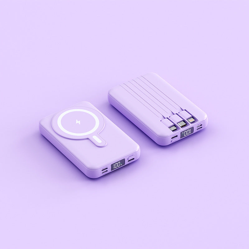Bærbar powerbank med trådløs ladefunksjon og digital skjerm Skanto
