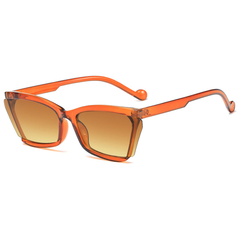 Dame moteriktig solbrille med unikt rektangulært design og UV-beskyttelse Skanto