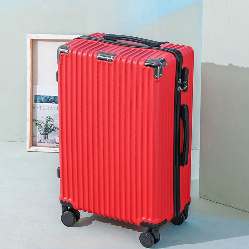 Hardsided suitcase with 360-degree rolling system and integrated safety feature Skanto