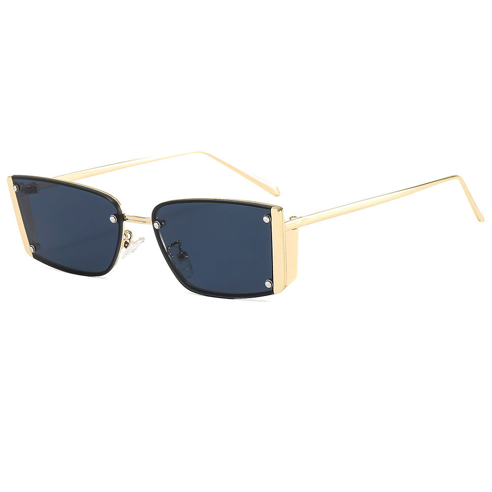 Dame Fashionable solbriller med ekstravagant geometrisk ramme Skanto