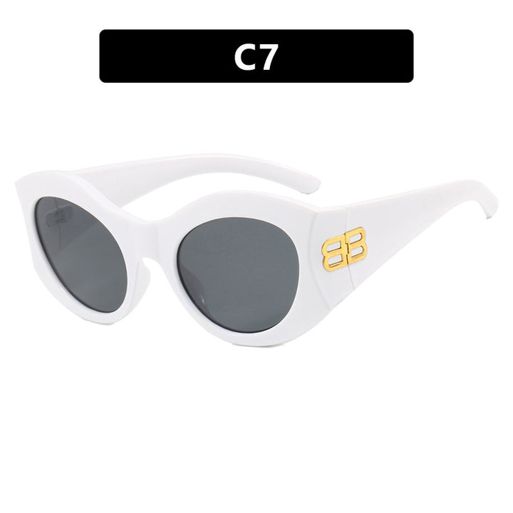 Women's Stylish Cat-Eye Sunglasses with High-Gloss Design and Protective Lenses Skanto