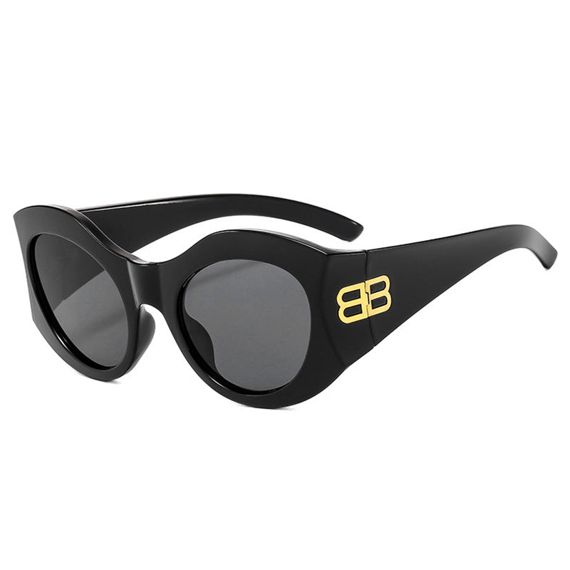 Dame Designer Cat-Eye solbrille med elegant profil og UV-beskyttelse Skanto