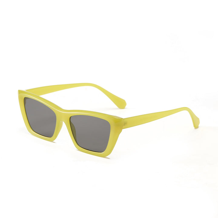 Dame geometrisk solbrille med stilfull plastinn ramme Skanto