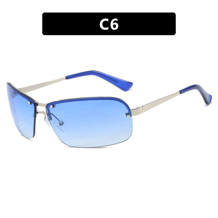 Women's sunglasses with large, elegant lenses and a modern metal frame Skanto