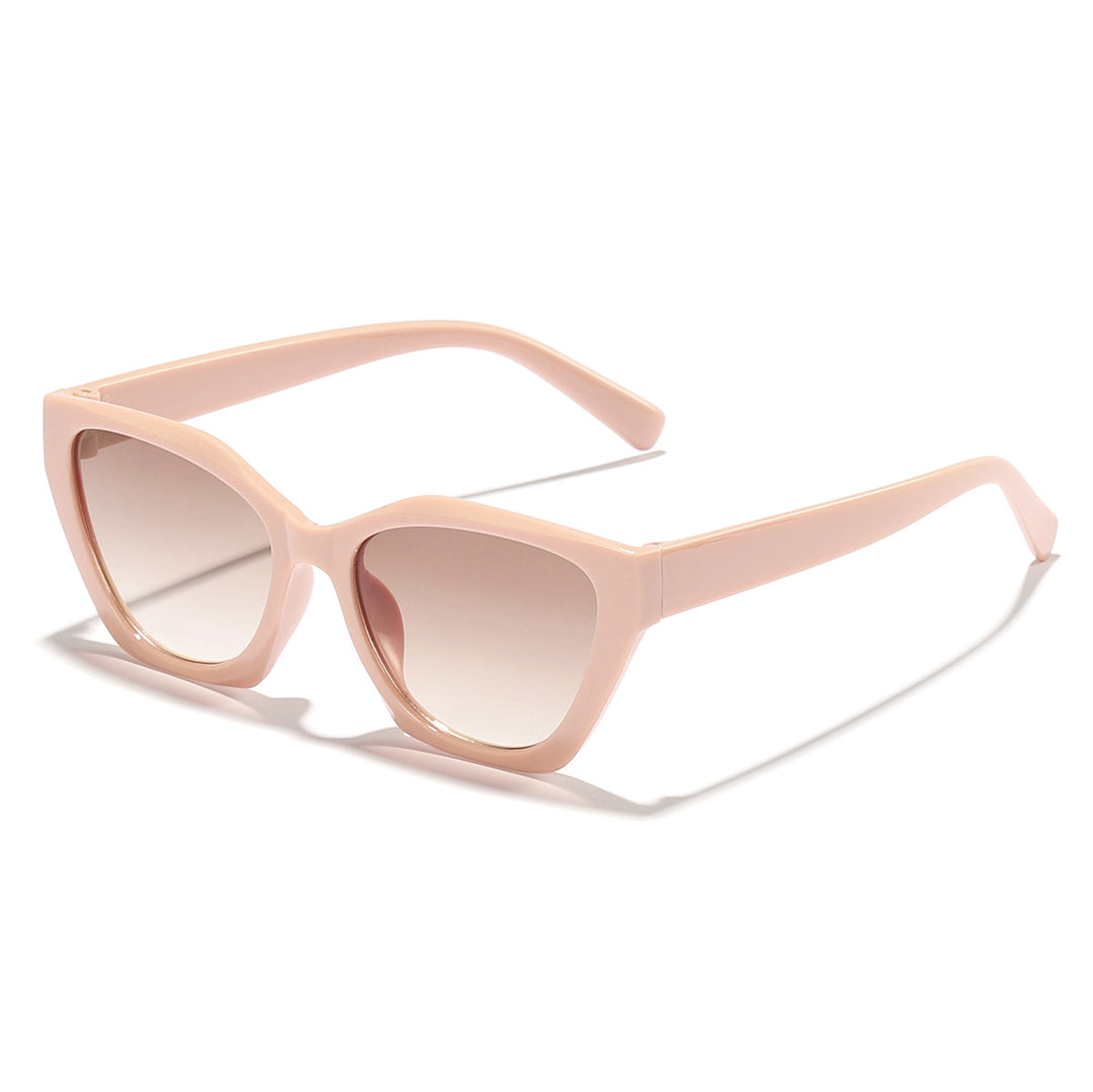 Dame geometrisk solbrille med moderne, hypoallergen plastramme Skanto