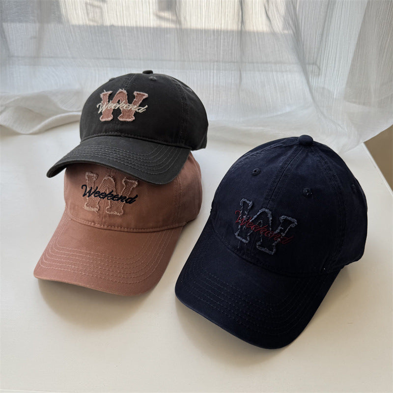 Kvinnenes Casual Brodert Bomull Cap Skanto
