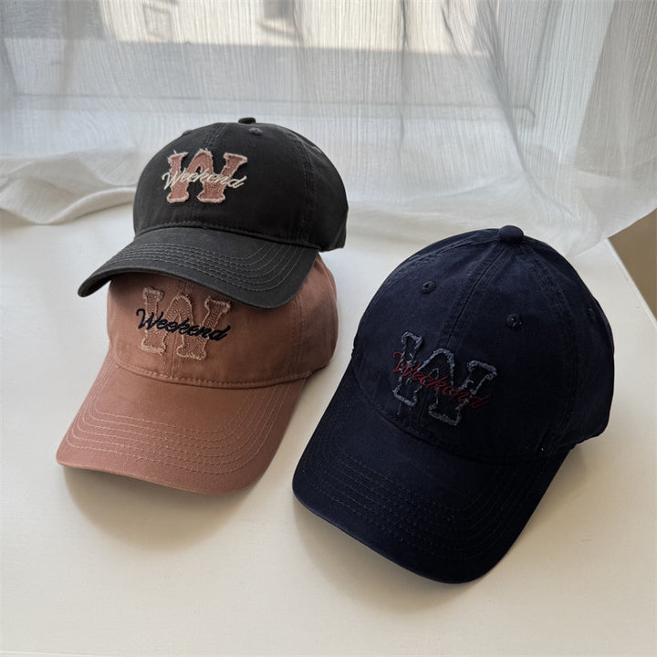 Kvinnenes Casual Brodert Bomull Cap Skanto
