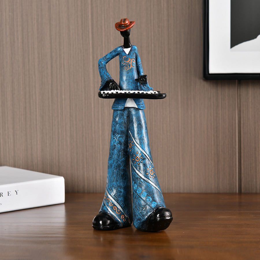 Resin Jazz Band Figurine - Vintage Music Decor Statue | Skanto